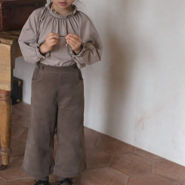 Brown Button Pant