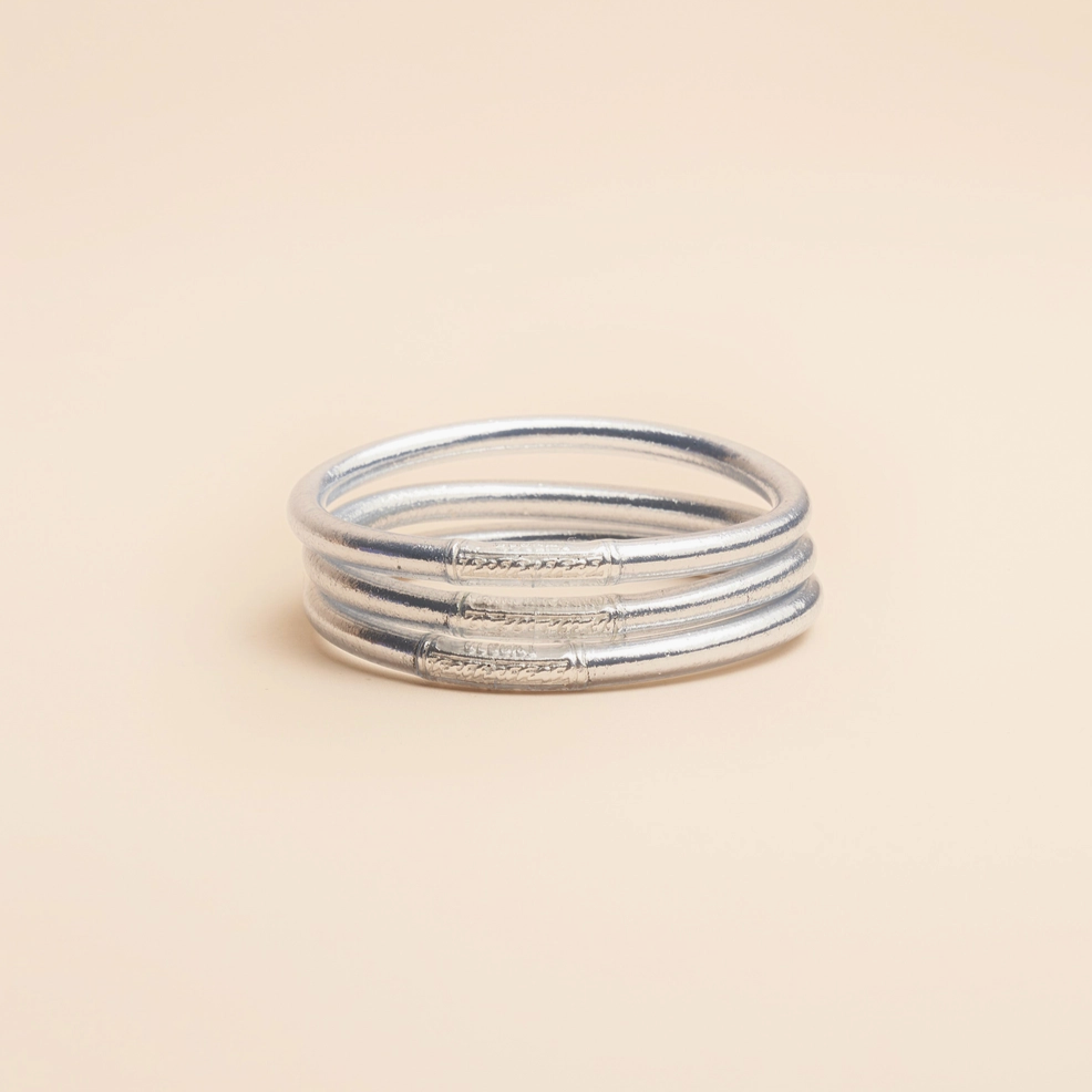 Mantra Silver Bangle