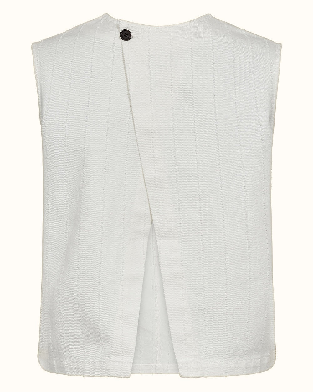 Ivy Heaven Cross Back Top Pinstripe Needle Punch