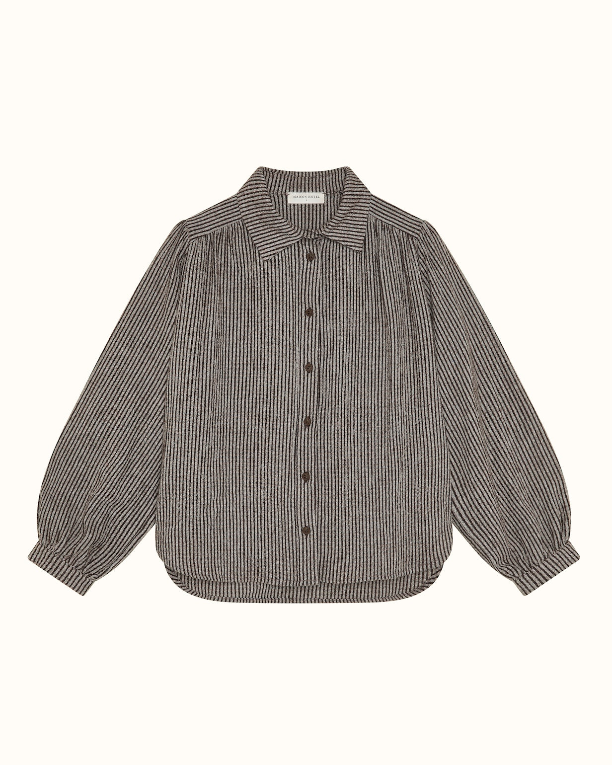 Claude Shirt Coffee Stripes