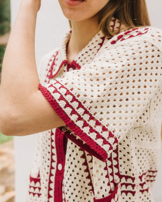 Indi Bicolor Crochet Shirt