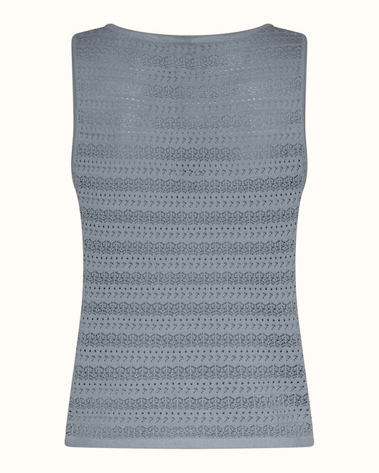 Alma Knit Top - Faded blue