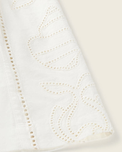 White Vainica Geranio Shorts
