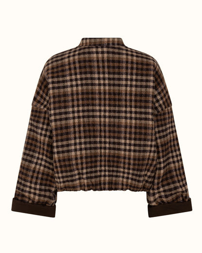 431 Cidore Woolen Check Bomber Jacket