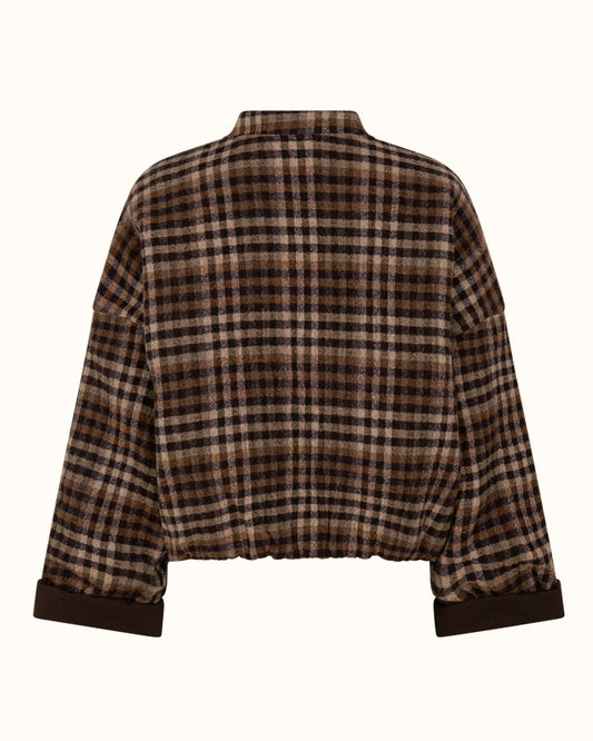 431 Cidore Woolen Check Bomber Jacket