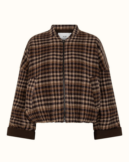 431 Cidore Woolen Check Bomber Jacket