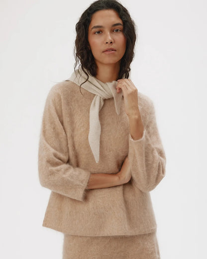 Paula Oatmeal Beige Scarf