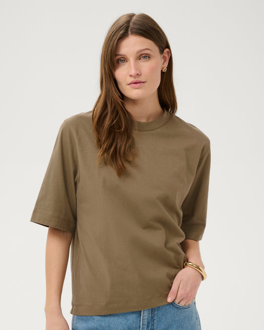 Jina Basic Tee - Khaki