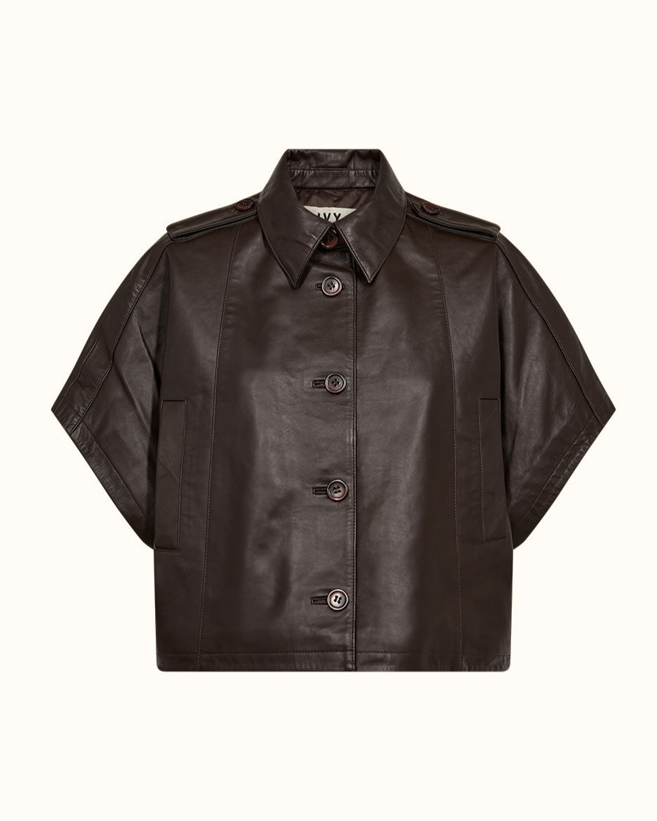Ivy Kylie Katee Leather Cape