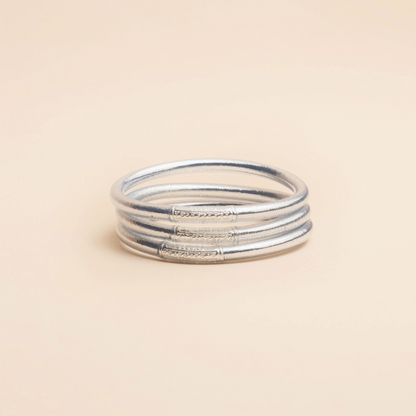 Mantra Silver Bangle