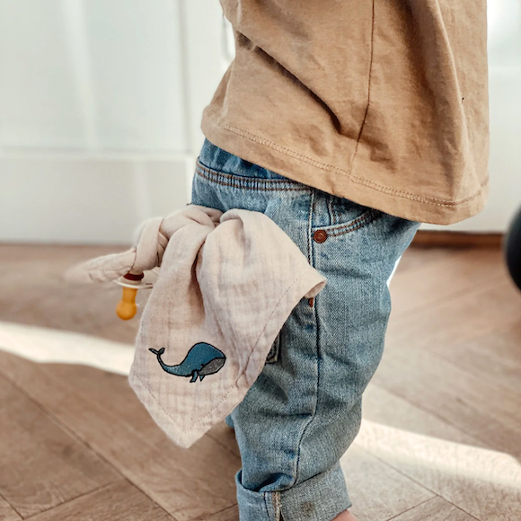 Pacifier Cloth - Whaley Blue Cuddle