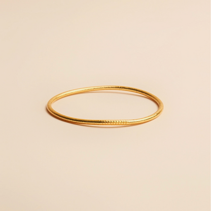 Thin Mantra Gold Bangle