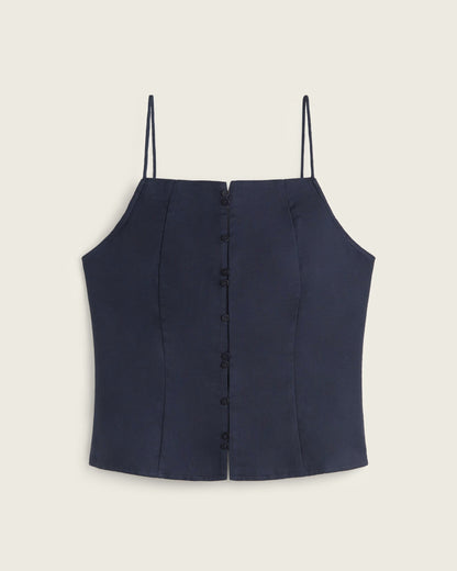 Navy Hemp Liora Top