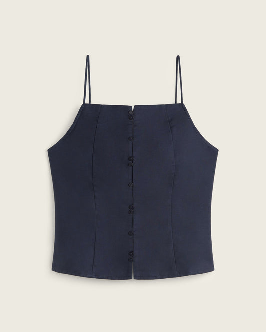 Navy Hemp Liora Top