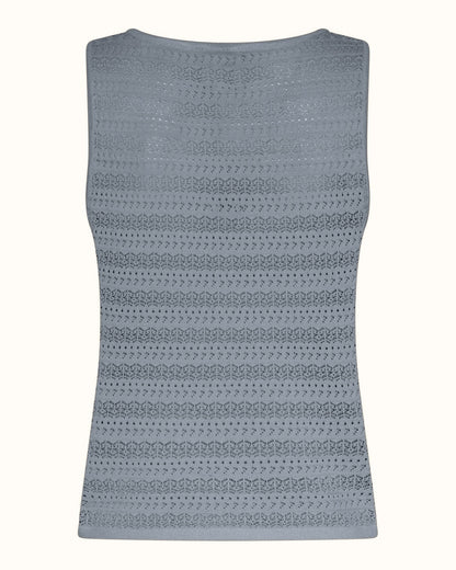Alma Knit Top - Faded blue