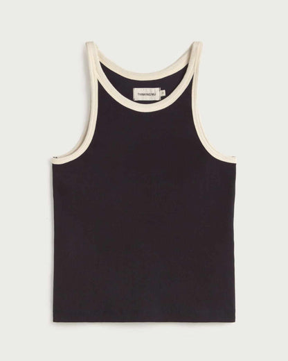 Navy Pannacota Contrast Harriet Top