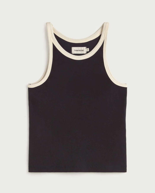 Navy Pannacota Contrast Harriet Top