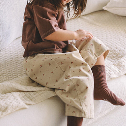 Corduroy Print Pants