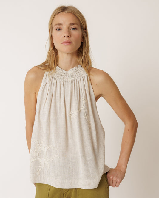 Indi Embroidered Halter Top