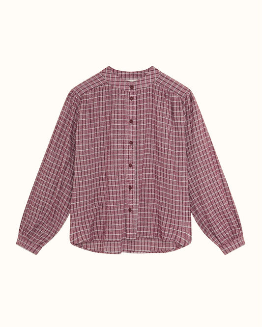 Vera Shirt Granate Grid