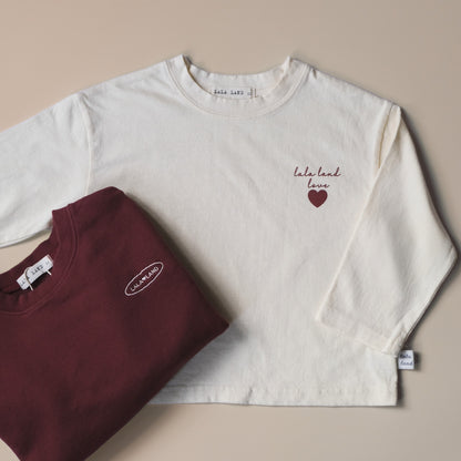 Lala Love Logo Tee - Ivory