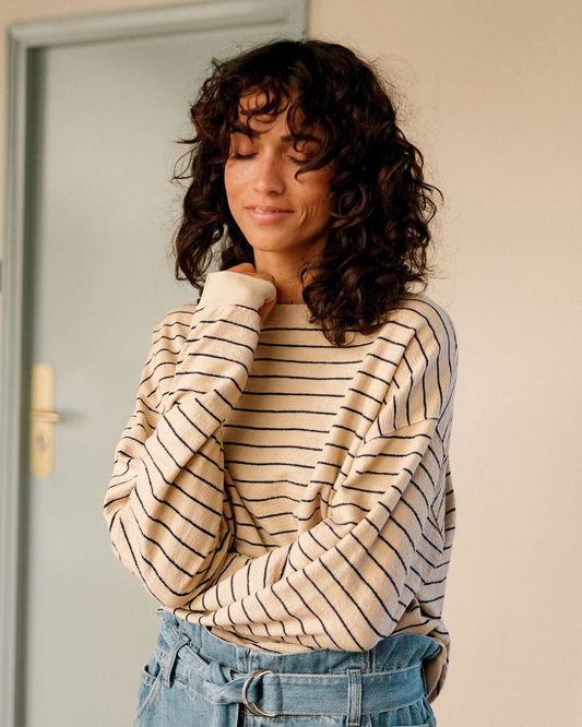 Indi Striped Cotton Sweater