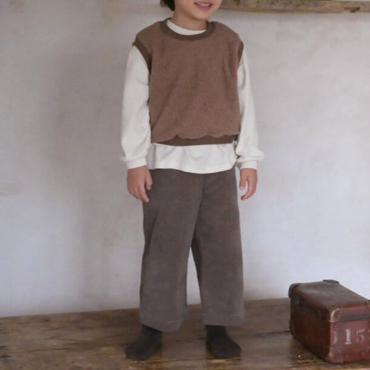 Brown Button Pant