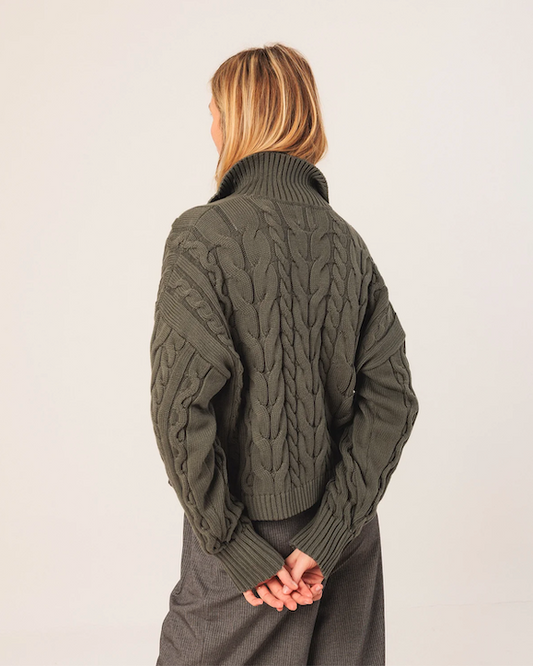 Indi Cotton Cable-Knit Sweater